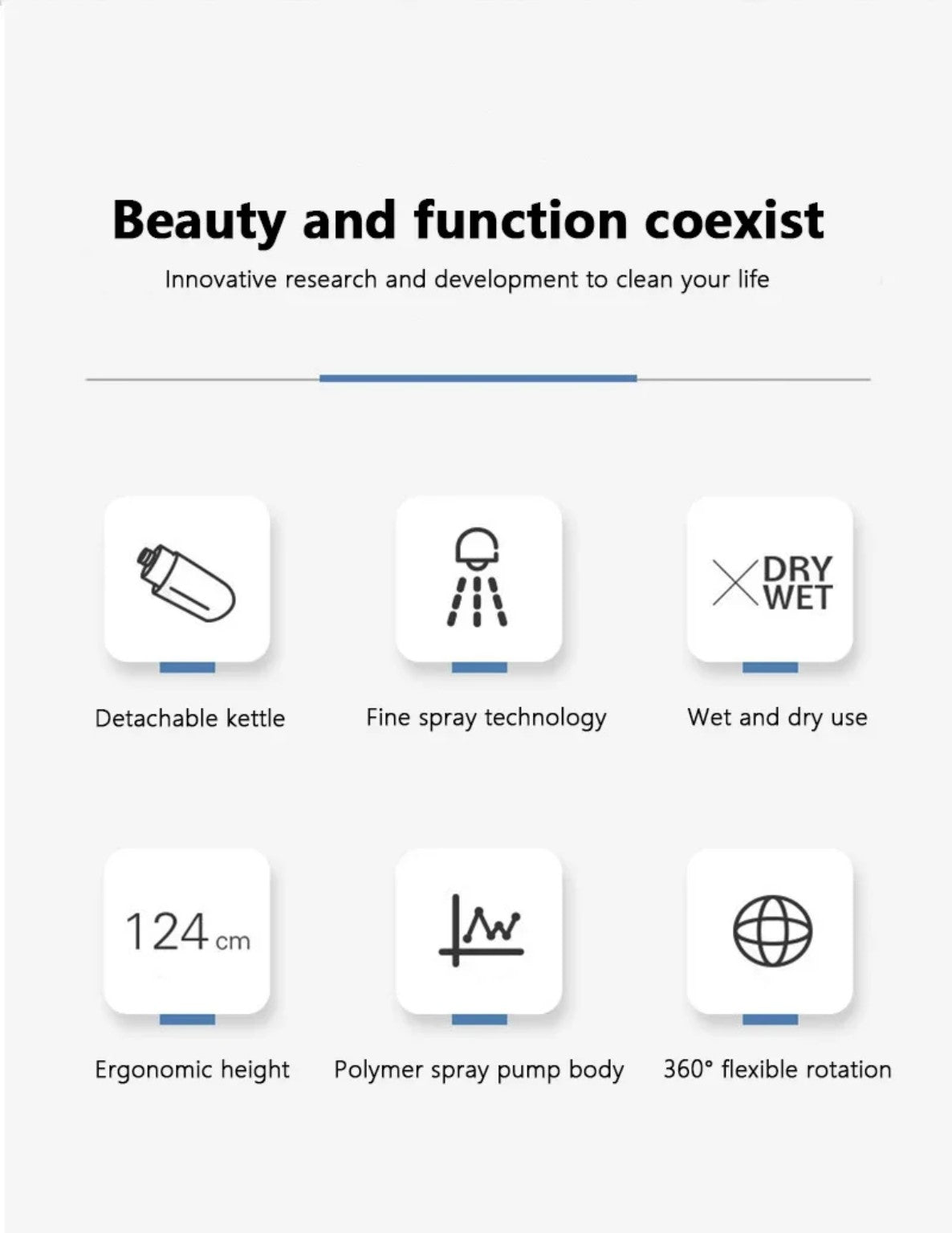 EasyClean spray mop product dimensions and material specifications